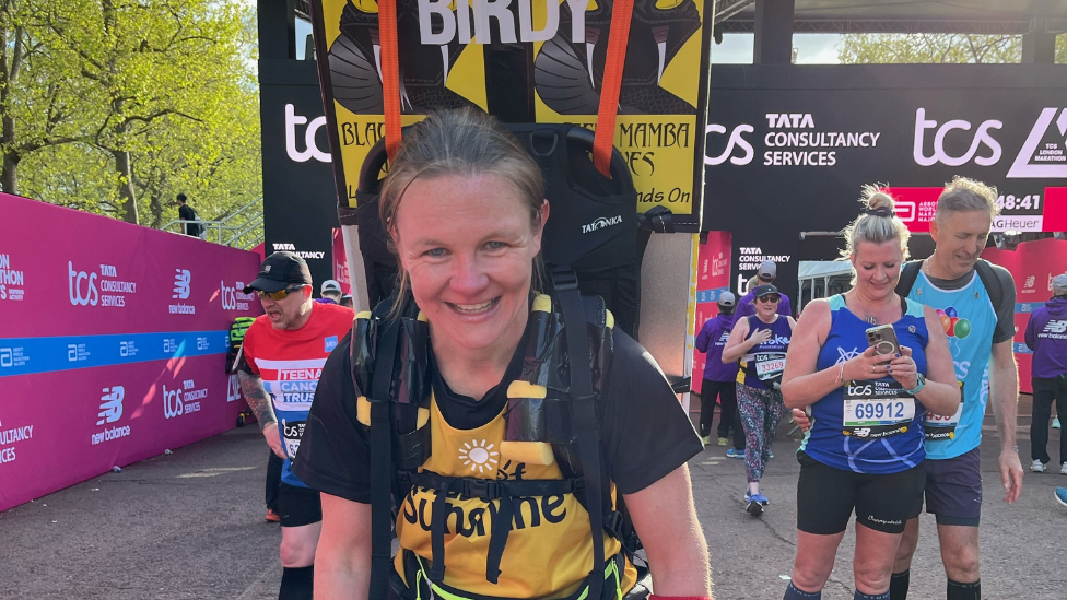 Laura Bird at the London Marathon