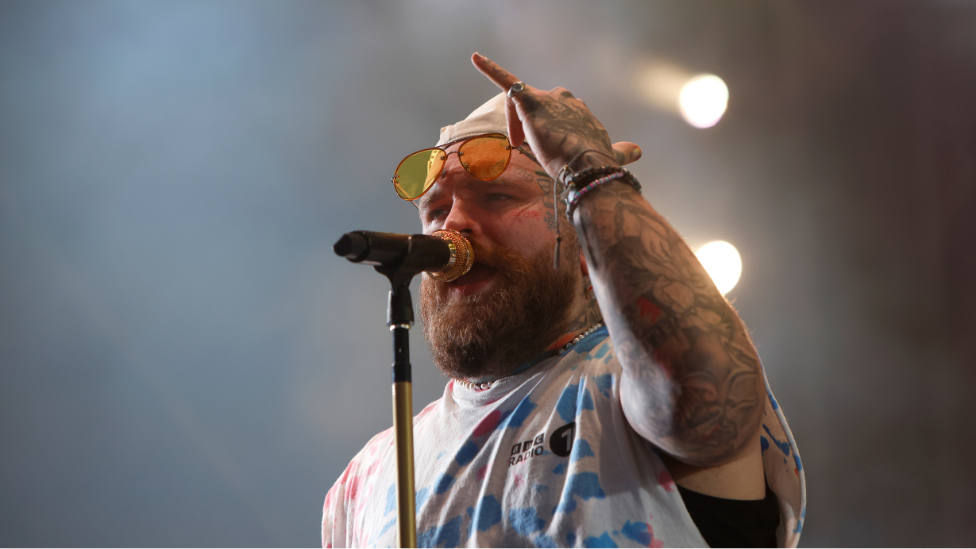 Teddy Swims performing at Radio 1's Big Weekend on 26th May 2024.