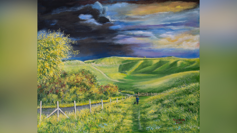 Robert Rose's painting of the White Horse