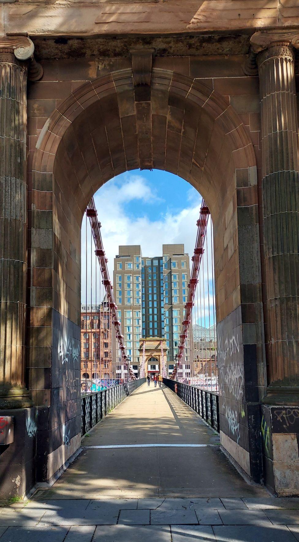 Portland Suspension Bridge in glasgow