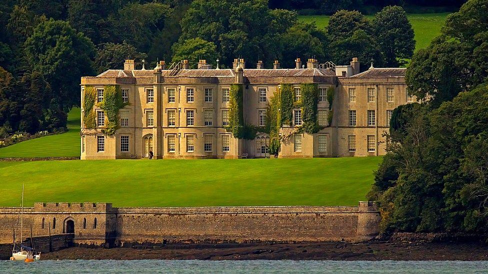 Picture of Plas Newydd building in its grounds facing the water