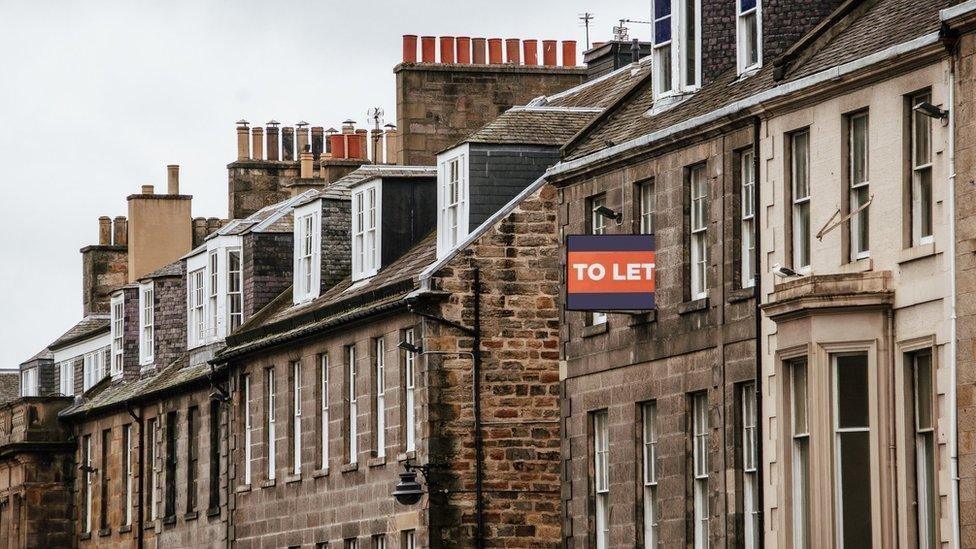 rows of old looking tenement flats