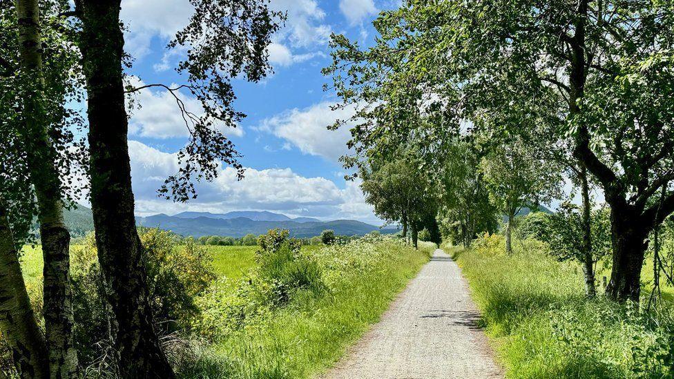 Lochnagar from the disused railway line near Ballater