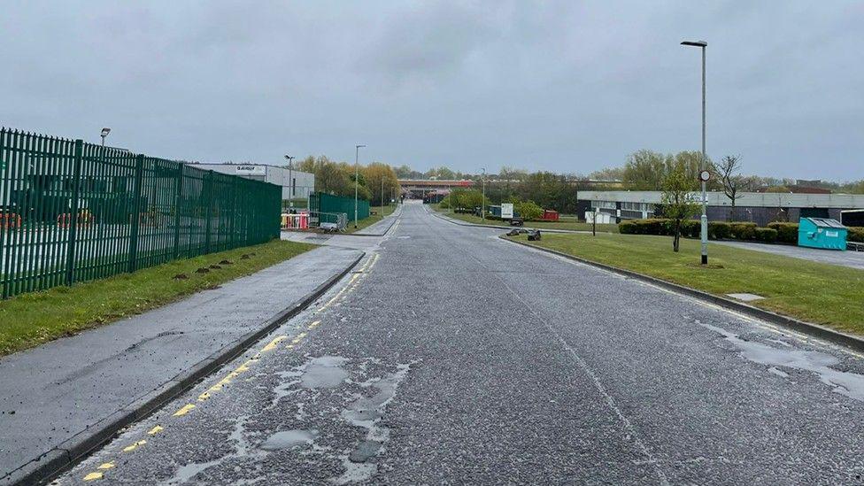 Road where parachuter was found