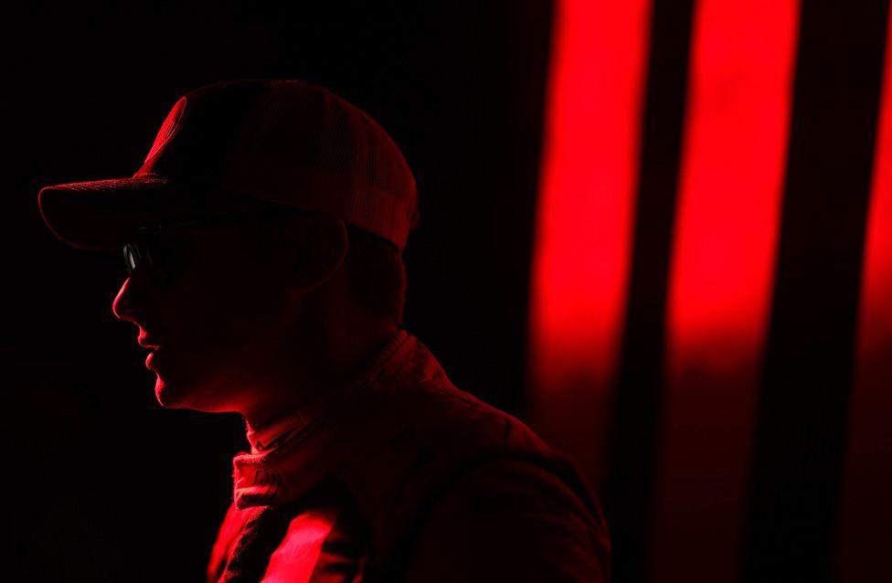 Christopher Bell looks on backstage during pre-race ceremonies prior to the NASCAR Cup Series in Kansas City. Photo by Chris Graythen