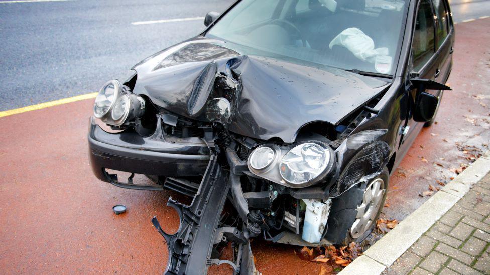 A stock image of car after a crash