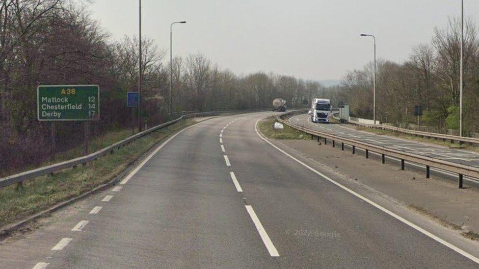 A38 towards Somercotes, Derbyshire