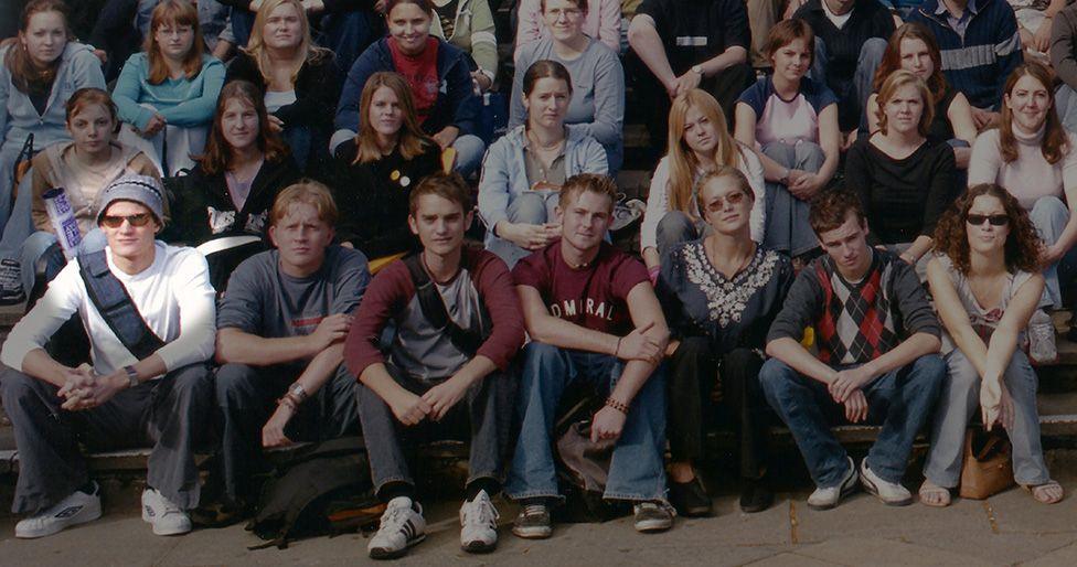 Matt Smith with his classmates at the UEA