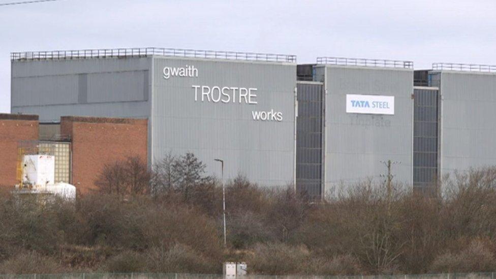 Safle TATA Steel yn Nhrostre