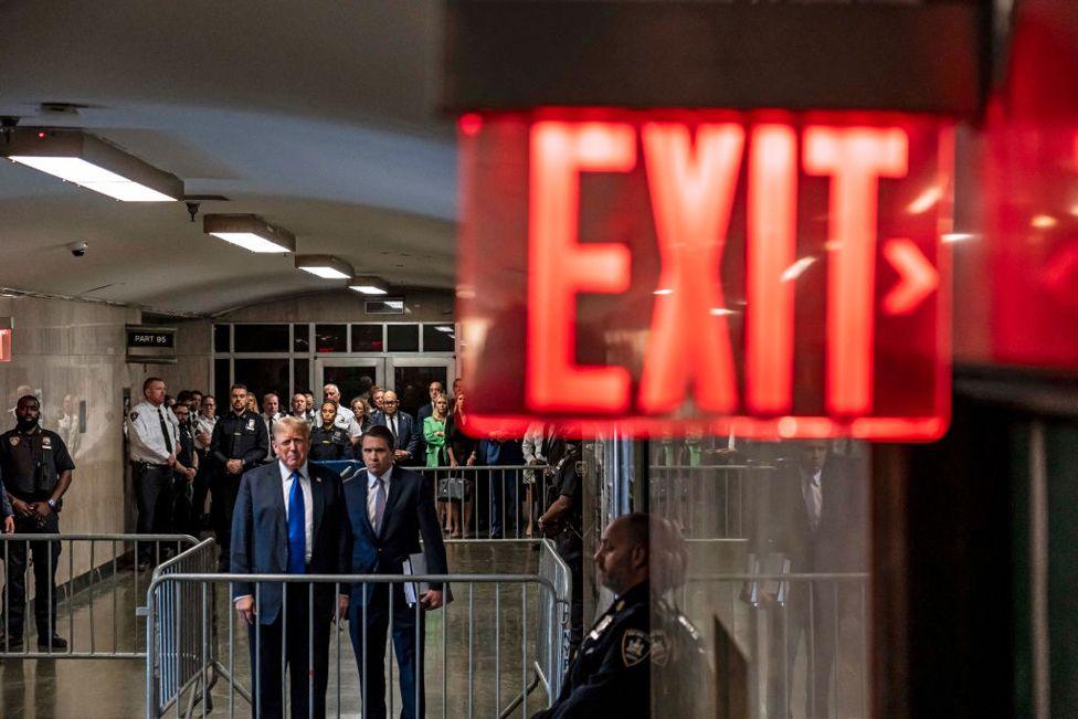 Former US President and Republican presidential candidate Donald Trump speaks to the press after he was convicted in his criminal trial at Manhattan Criminal Court in New York City, on May 30, 2024