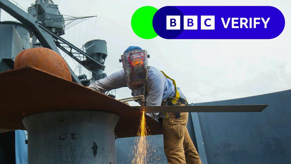 A steelworker at work in Texas