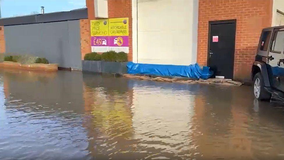 Lowdham Cars flooded in January 