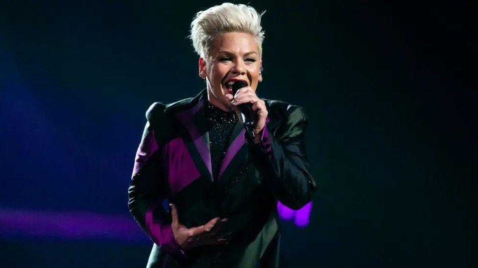 Pink performing