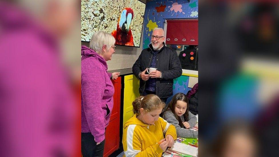 Children in Maryport enjoying arts and crafts