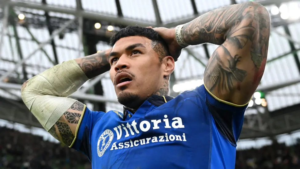 Monty Ioane at full-time