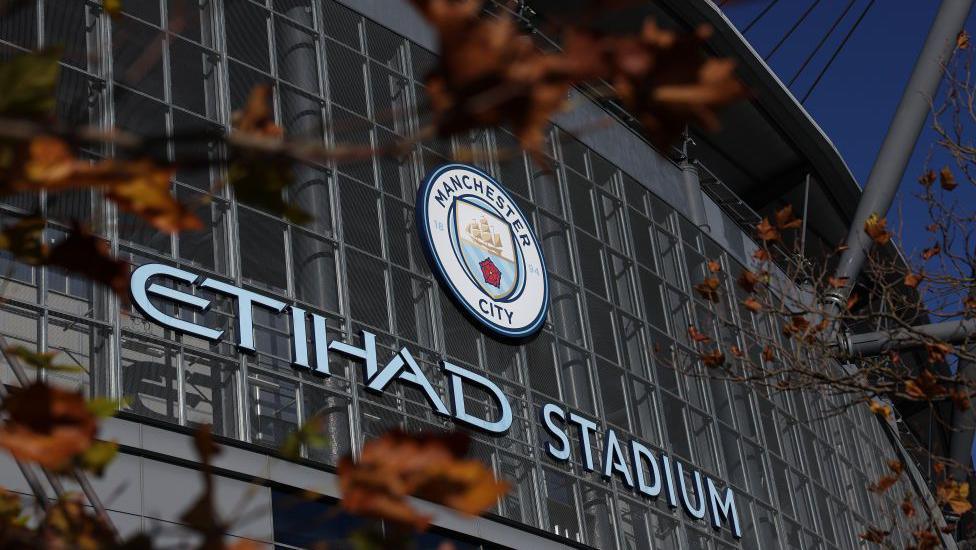 A general view outside Etihad Stadium
