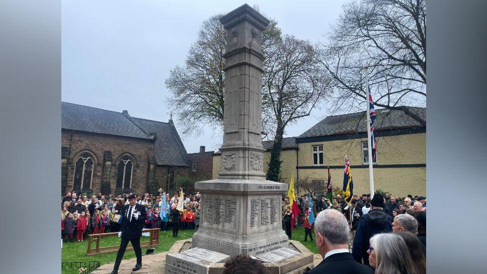 Remembrance service at All Saints' Church, in Ripley, Derbyshire