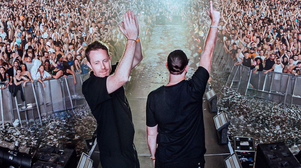 Chase & Status clapping the audience at their Milton Keynes show.