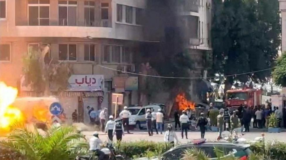 Macron safe after explosions in Syrian capital during French president's visit