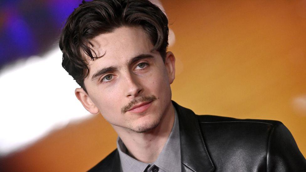 Timothée Chalamet attends the Los Angeles premiere of A Complete Unknown" at Dolby Theatre on 10 December 2024 in Hollywood, California