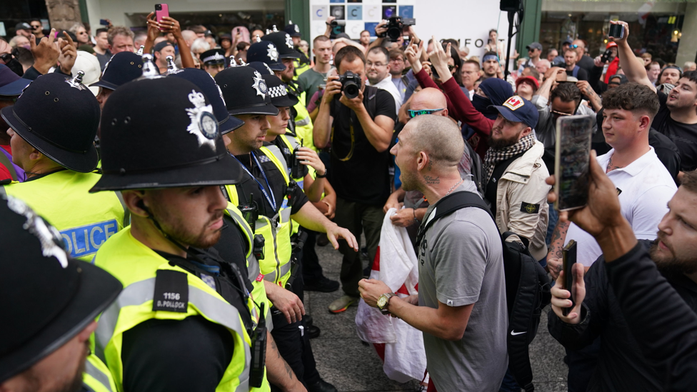 Protests in Nottingham on 3 August