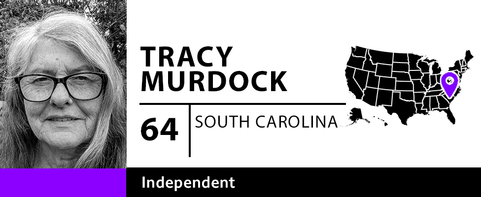 Graphic of Tracy Murdock, 64, of South Carolina, an independent