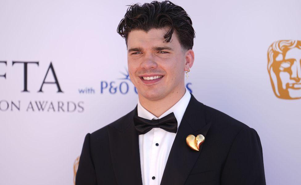 Harry Clark attending the 2025 BAFTA Television Awards with P&O Cruises at Southbank Centre's Royal Festival Hall, Londo