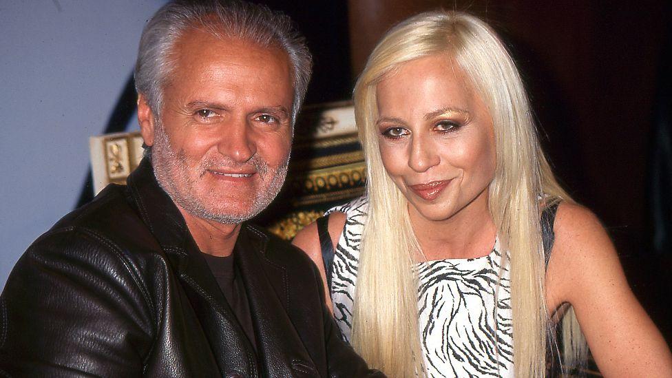 Gianni and Donatella Versace pictured together in New York in 1995