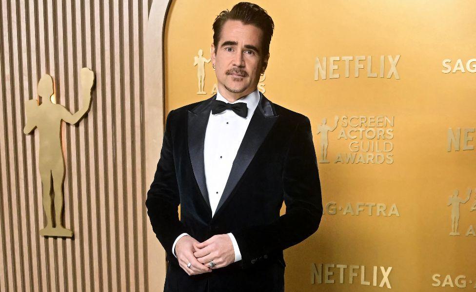 Colin Farrell arrives for the 31st Annual Screen Actors Guild awards at the Shrine Auditorium in Los Angeles, February 23, 2025