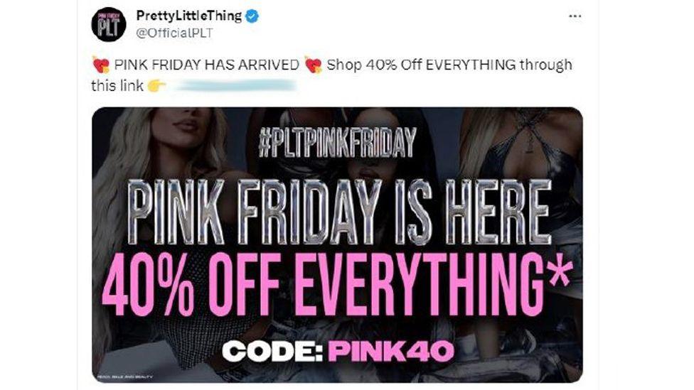 Black friday pretty little thing hotsell