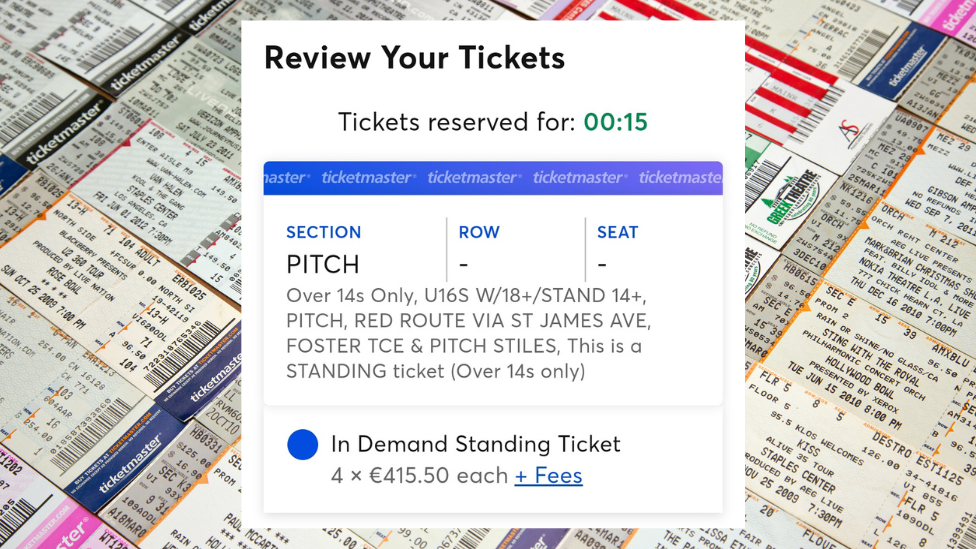 Ticketmaster screengrab on ticket stubs graphic