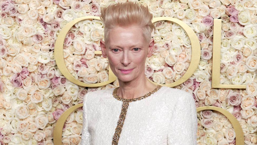 Tilda Swinton attends the 82nd Annual Golden Globe Awards at The Beverly Hilton on January 05, 2025 in Beverly Hills, California.