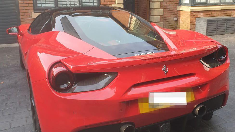 a red Ferrari