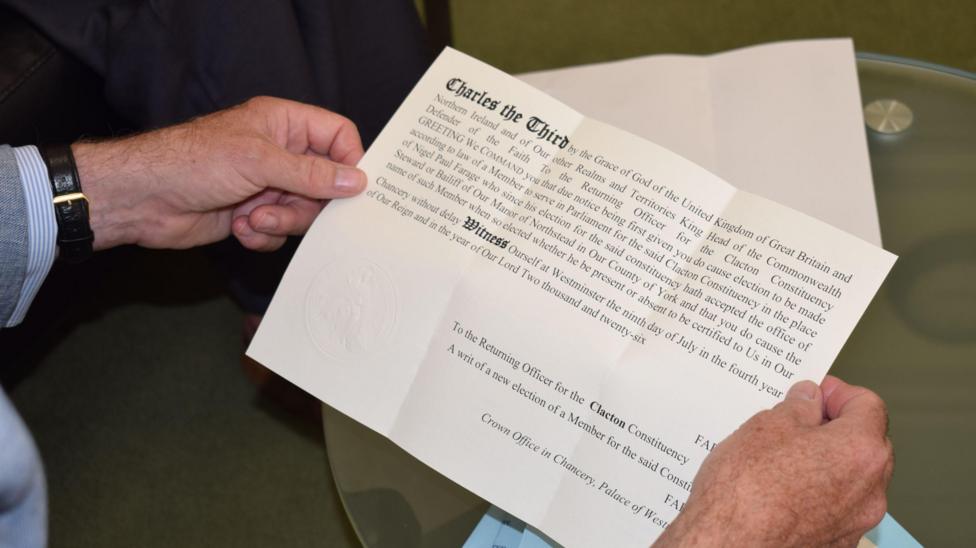Clacton by-election date set for 13 August