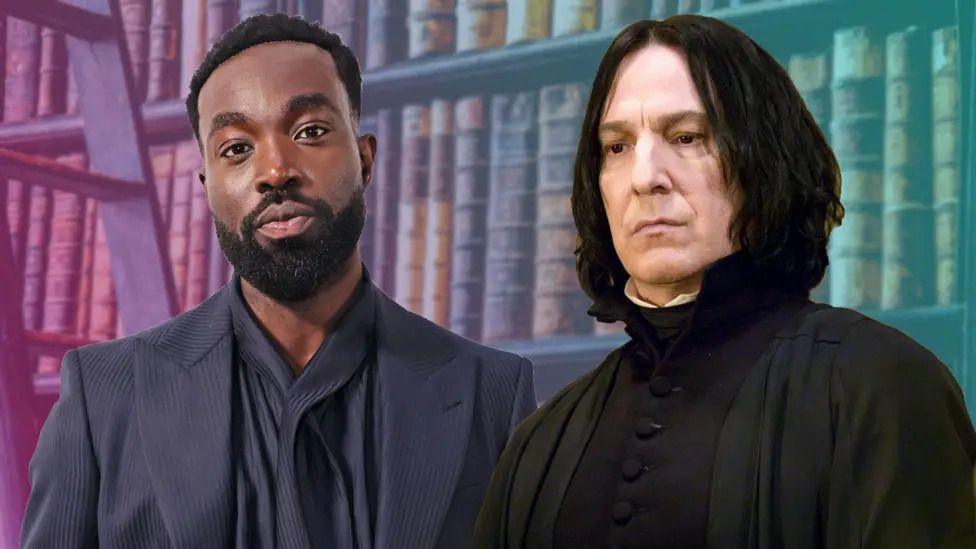 Paapa Essiedu (left) will be taking on the role of Severus Snape, played in the films by Alan Rickman (right)