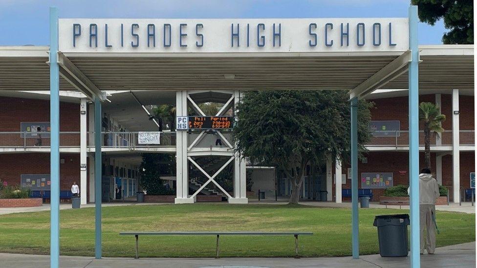 An exterior view of Palisades Charter High School