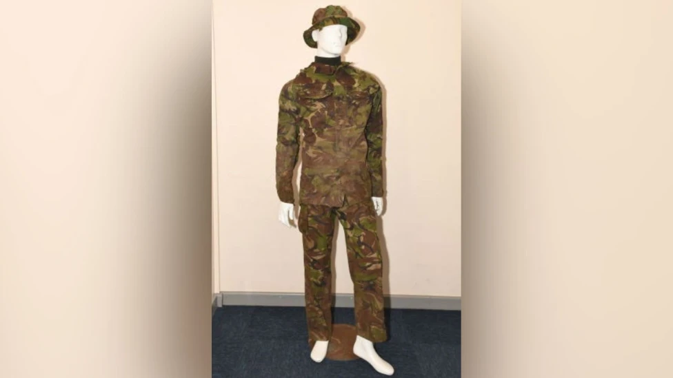Camouflage suit recovered by police after Peter Brooks attack on Graeme Perks