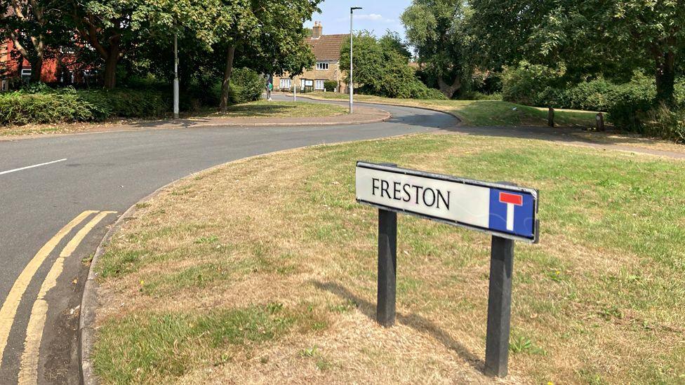 Road sign of Freston