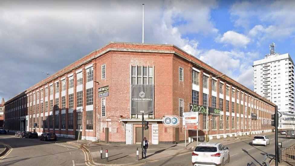 The front of the former Corah factory 