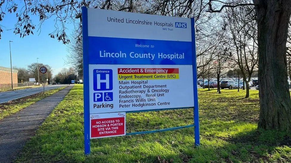 A sign at the entrance to Lincoln County Hospital. The sign reads "Welcome to Lincoln County Hospital"