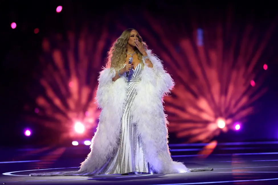 Mariah Carey performs during the opening ceremony