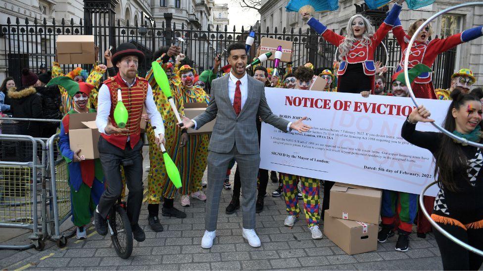 YouTube star Niko Omilana outside Downing Street