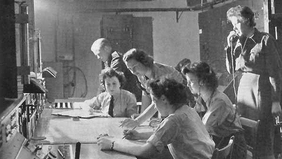 Staff at Bawdsey Radar during World War Two