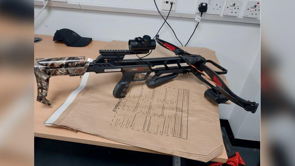 The crossbow used by Keiron Miller