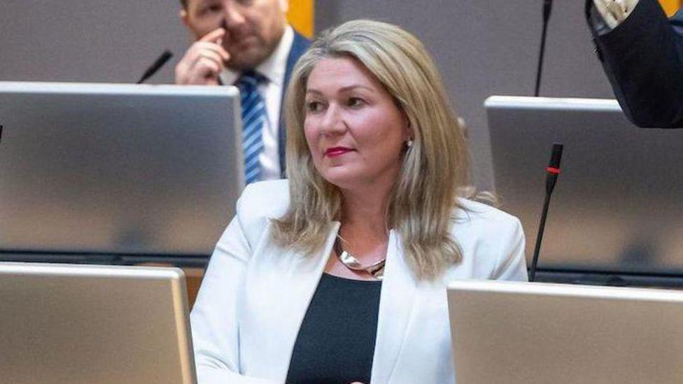 Conservative MS Laura Anne Jones in the Senedd 