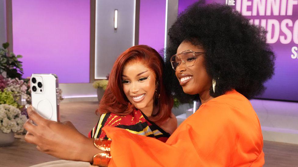 Cardi B appears with Jennifer Hudson on "The Jennifer Hudson Show" airing September 15, 2025 in Burbank, California