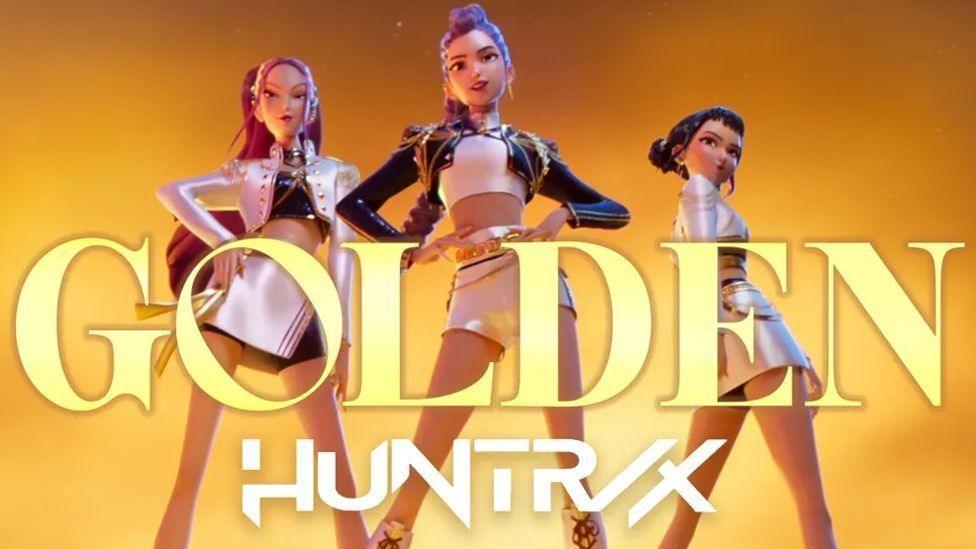 poster for the song golden by huntr/x