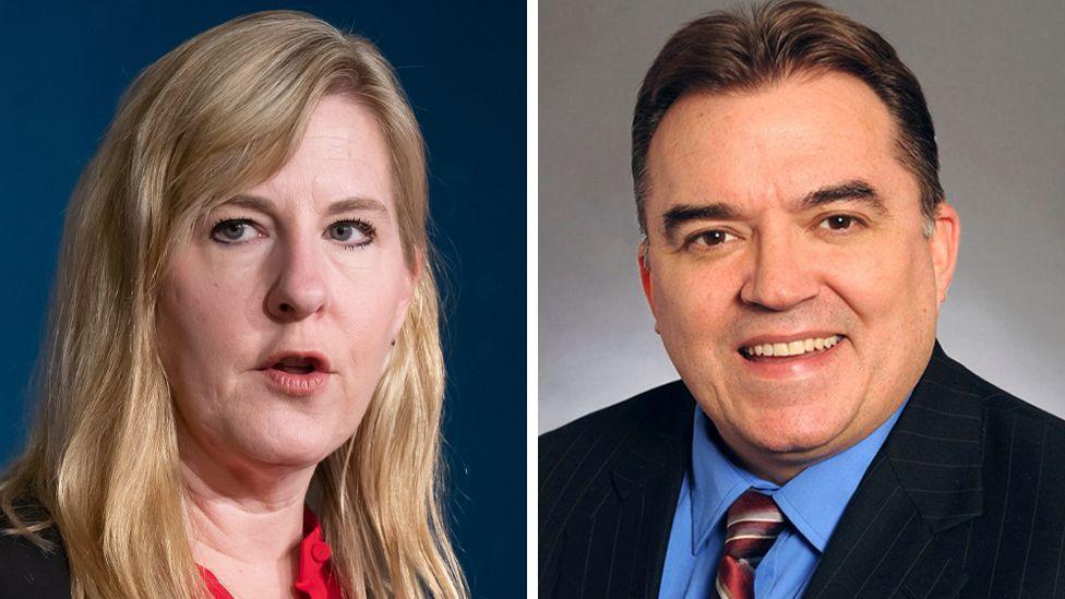 Composite image of Melissa Hortman and John Hoffman