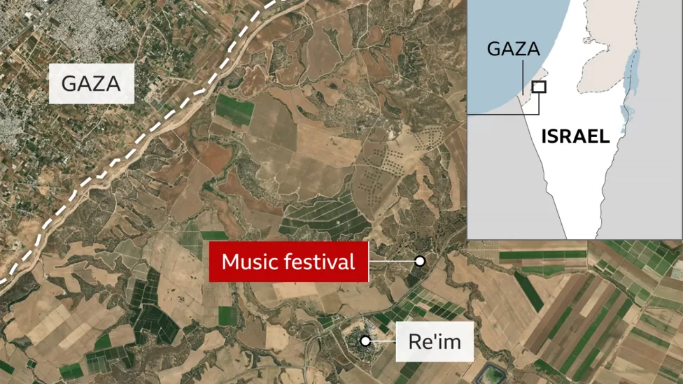 Festival site Israel map