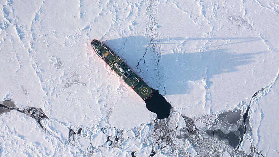 S. A. Agulhas moving through sea-ice